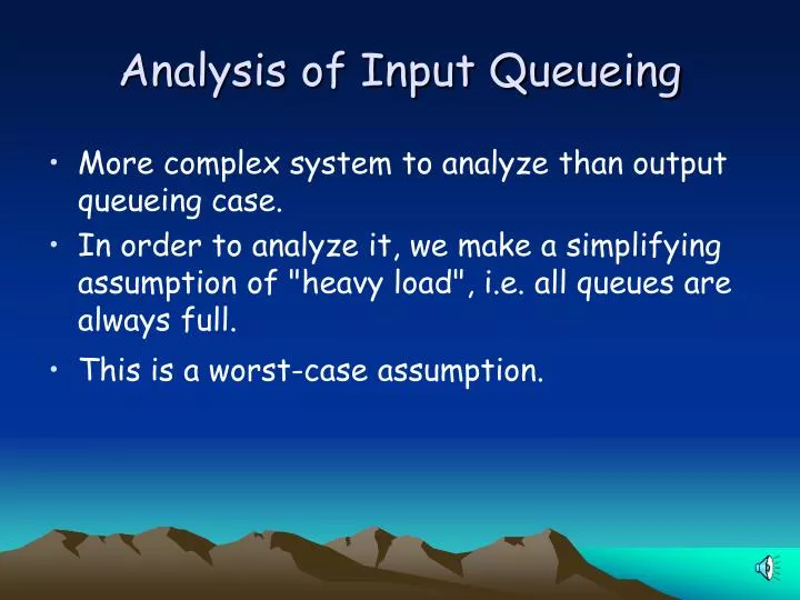 analysis of input queueing