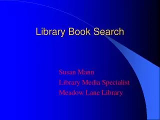 Library Book Search