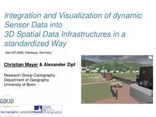 Integration and Visualization of dynamic Sensor Data into 3D Spatial Data Infrastructures in a standardized Way