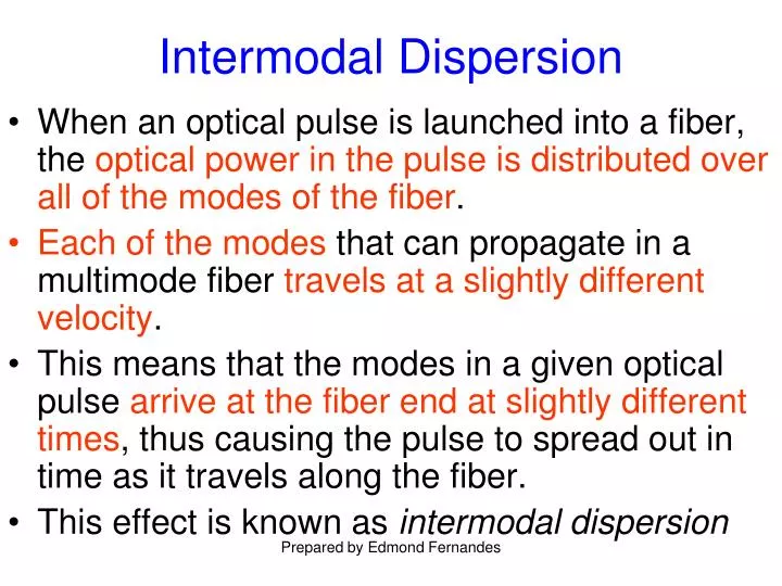 intermodal dispersion