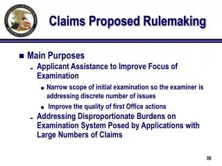 Claims Proposed Rulemaking