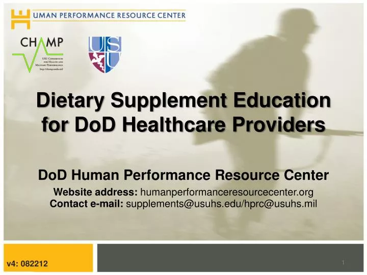 dietary supplement education for dod healthcare providers