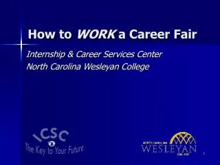 How to WORK a Career Fair