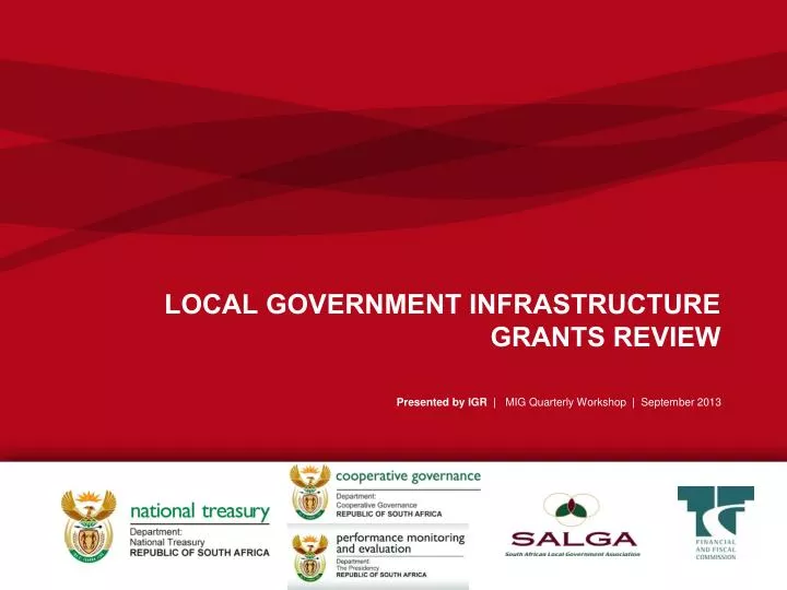 local government infrastructure grants review