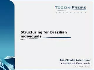 Structuring for Brazilian individuals