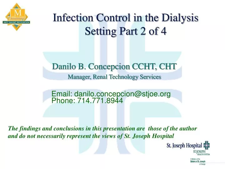 infection control in the dialysis setting part 2 of 4