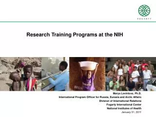 Research Training Programs at the NIH