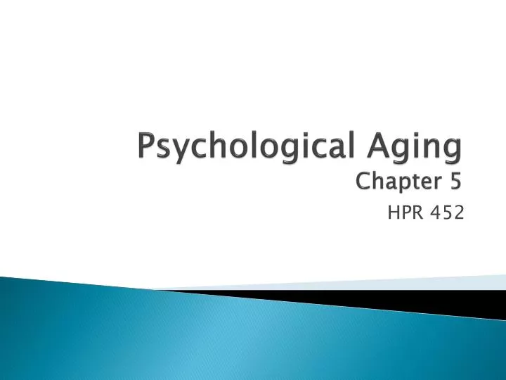 psychological aging chapter 5