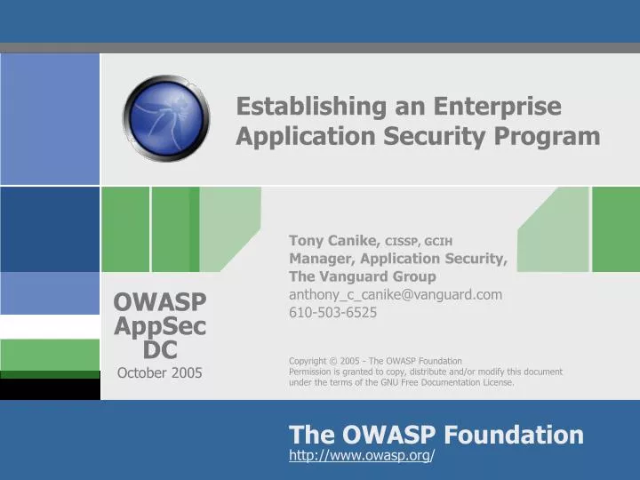 establishing an enterprise application security program
