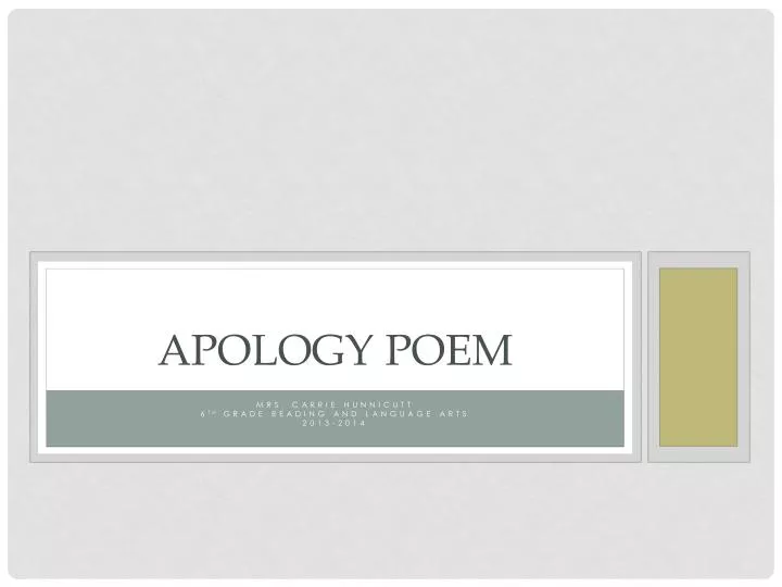 apology poem