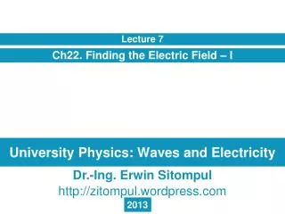 University Physics: Waves and Electricity