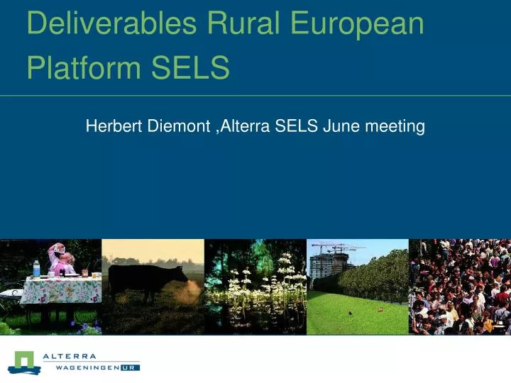 deliverables rural european platform sels