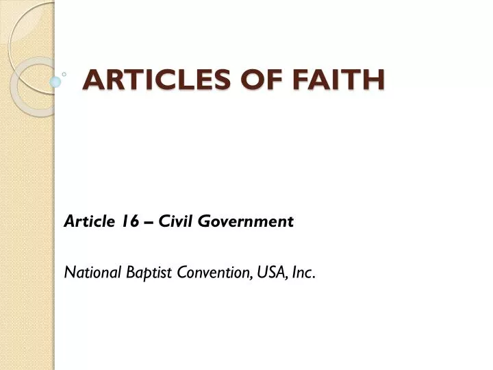 articles of faith