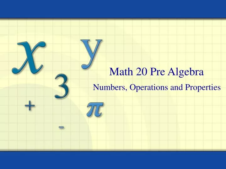 numbers operations and properties