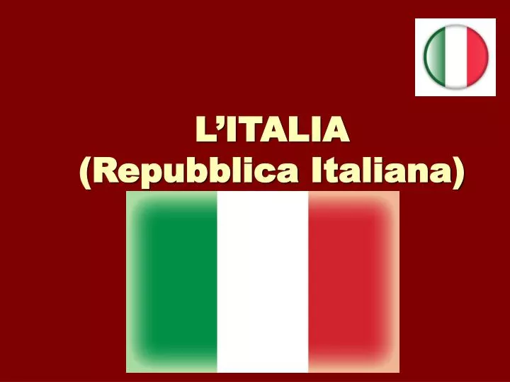 l italia repubblica italiana