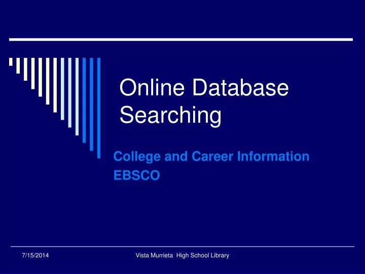 online database searching