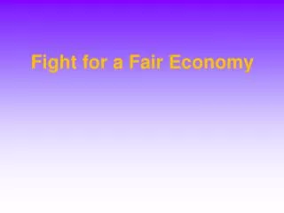 Fight for a Fair Economy