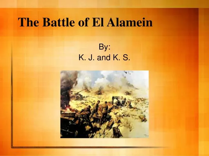 the battle of el alamein