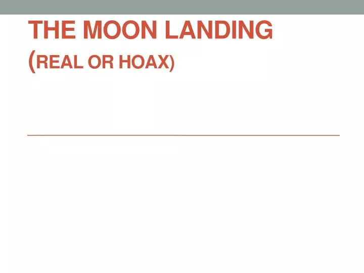 the moon landing real or hoax