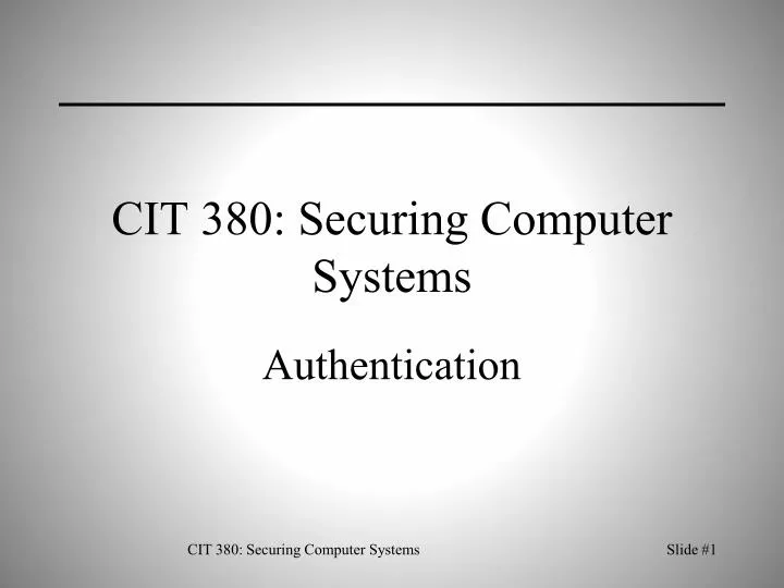 cit 380 securing computer systems