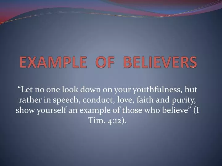 example of believers