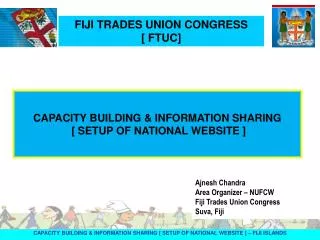 CAPACITY BUILDING &amp; INFORMATION SHARING [ SETUP OF NATIONAL WEBSITE ] – FIJI ISLANDS