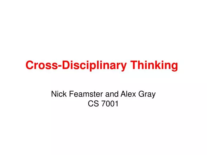 nick feamster and alex gray cs 7001