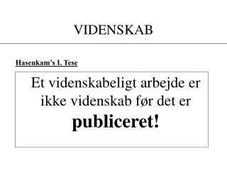 videnskab