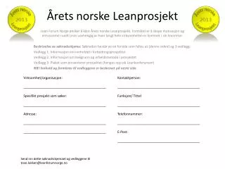 rets norske leanprosjekt