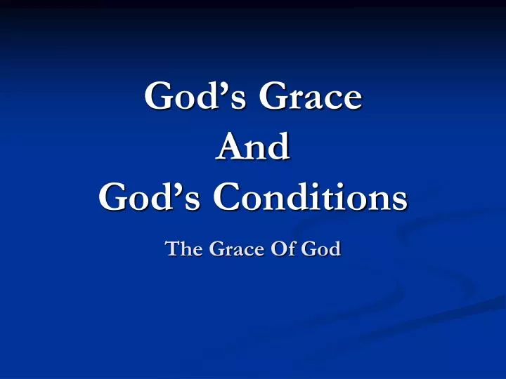 the grace of god