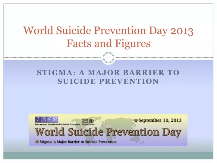 world suicide prevention day 2013 facts and figures