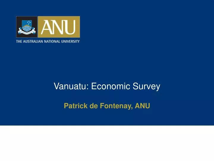 vanuatu economic survey