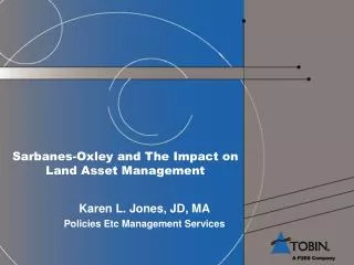 Sarbanes-Oxley and The Impact on Land Asset Management