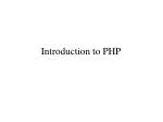 PPT - PHP Introduction PowerPoint Presentation, free download - ID:2247654