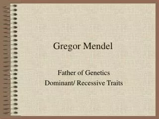 gregor mendel