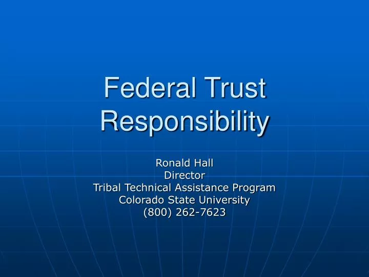 federal trust responsibility