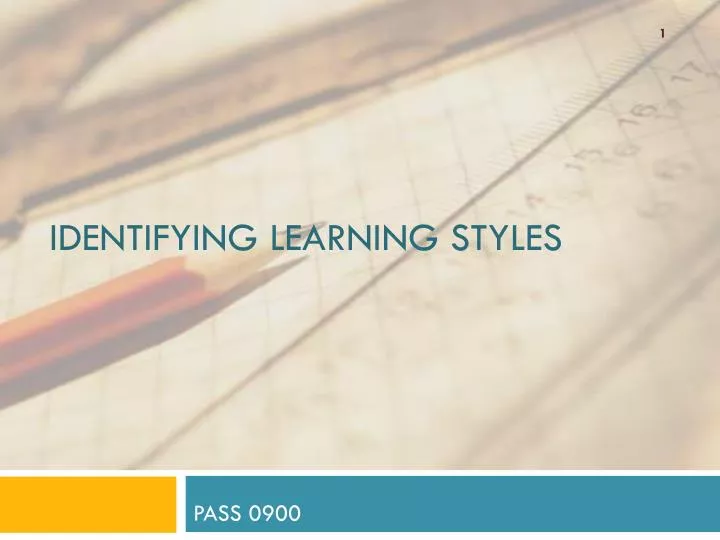identifying learning styles