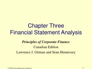 Chapter Three Financial Statement Analysis