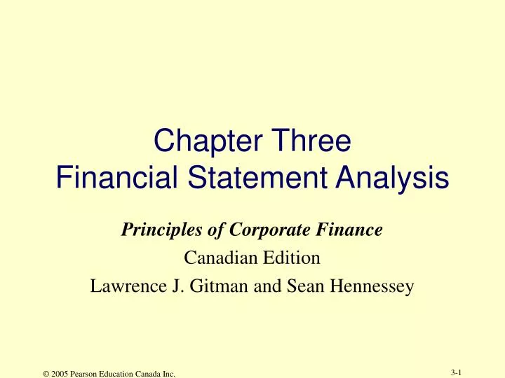 chapter three financial statement analysis