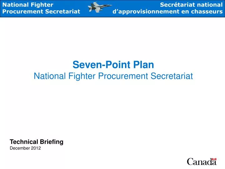 seven point plan national fighter procurement secretariat