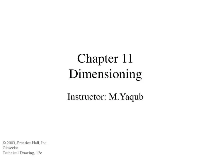 chapter 11 dimensioning