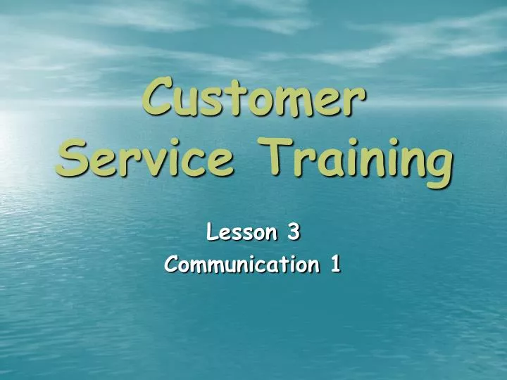customer service training