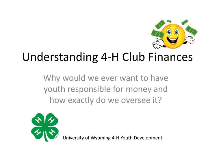 understanding 4 h club finances