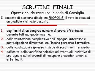 scrutini finali