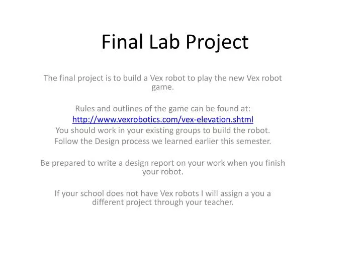 final lab project