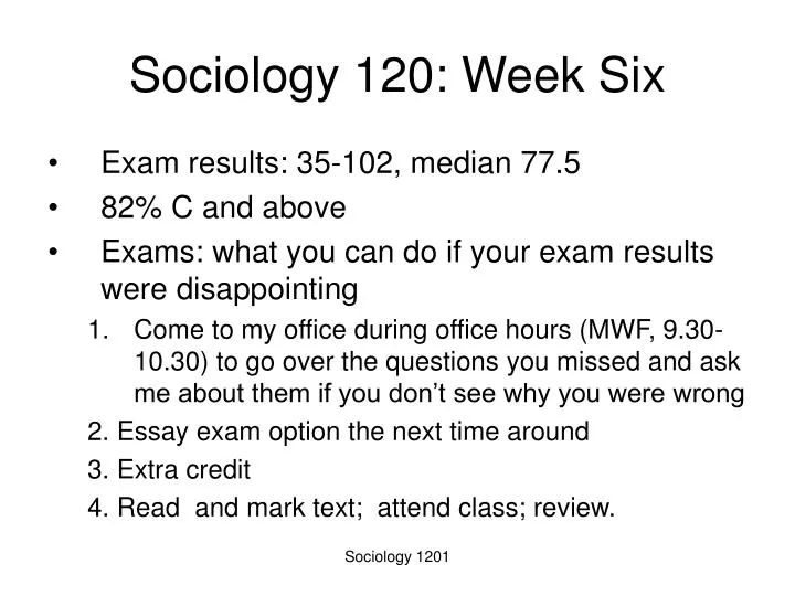 sociology 120 week six
