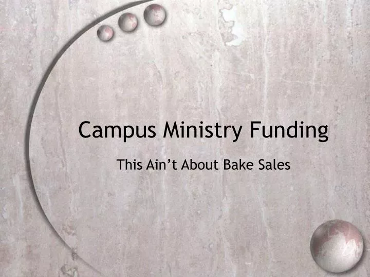 campus ministry funding