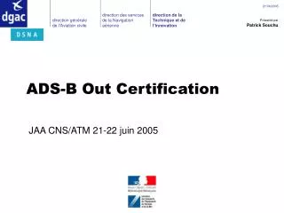 ADS-B Out Certification