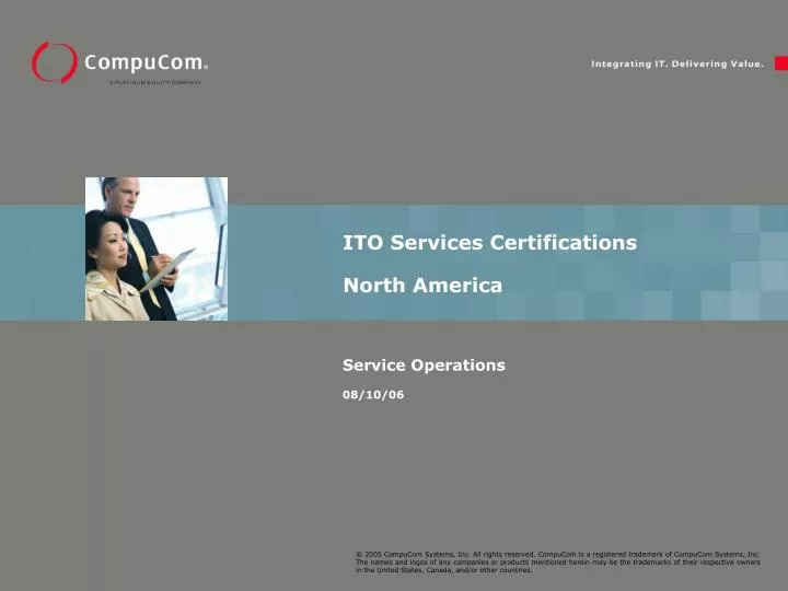 ito services certifications north america