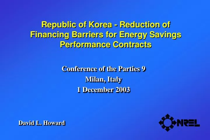 republic of korea reduction of financing barriers for energy savings performance contracts